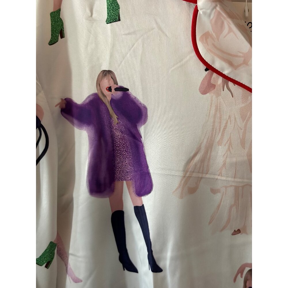 Taylor Swift Inspired PJ Pajama Set 2 Satin Feel XXL - Picture 6 of 14